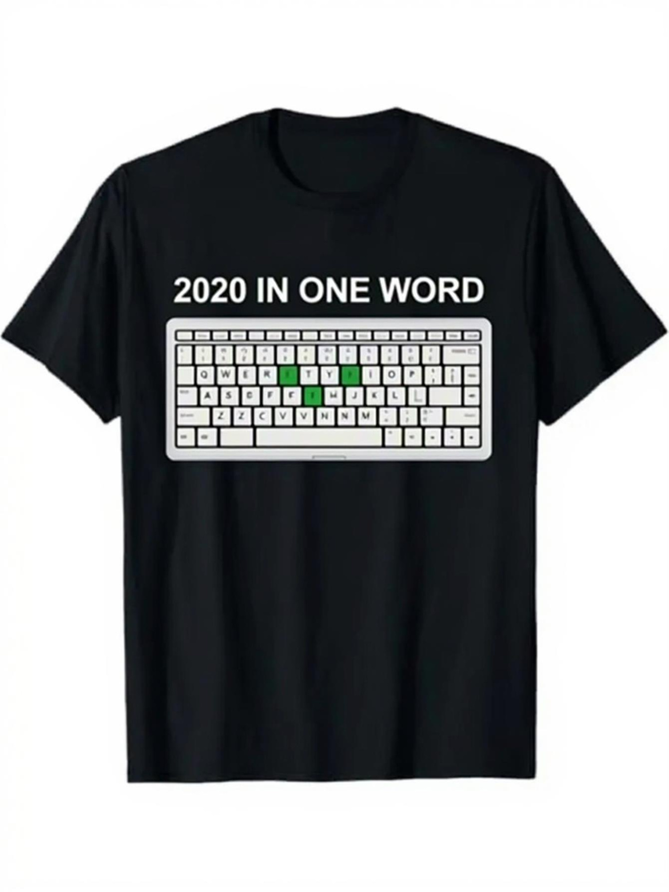 Office And Tech - 남성용 키보드 프린트 반팔 티셔츠(L-5Xl), 스트리트웨어